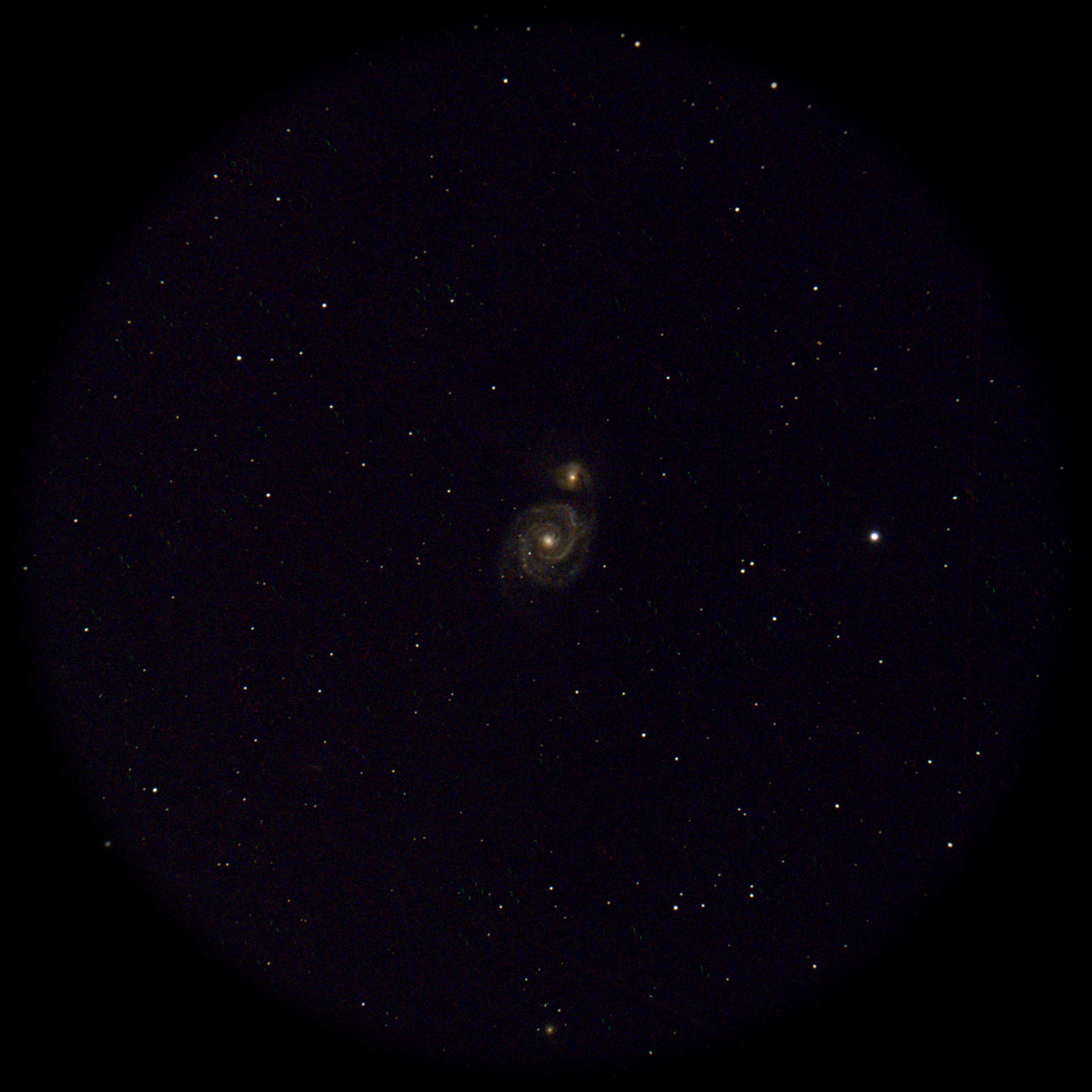 Whirlpool Galaxy — Spiral Galaxy, captured through our electronic eyepiece